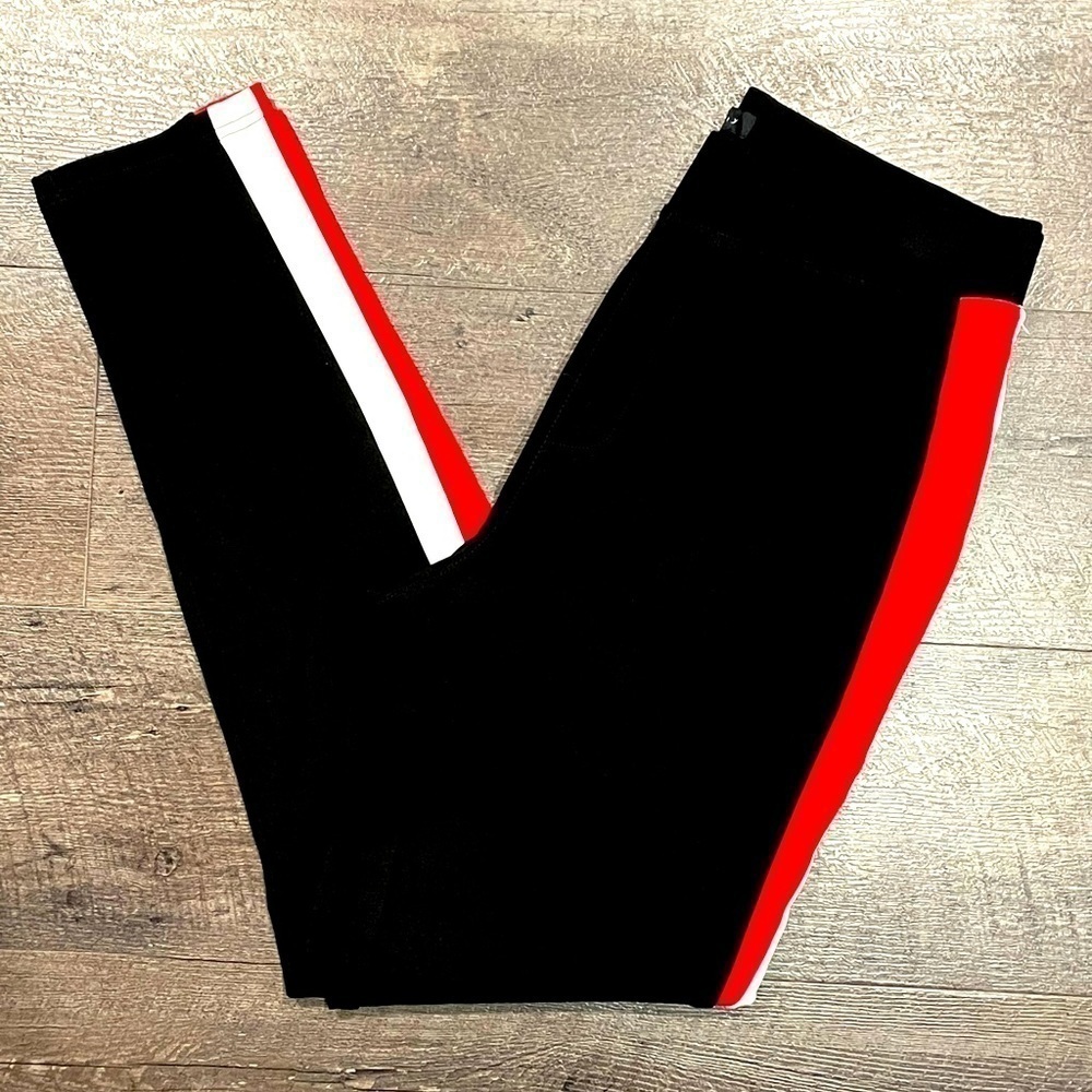 NWT Sanctuary Black Over The Rainbow Striped Leggings Size L